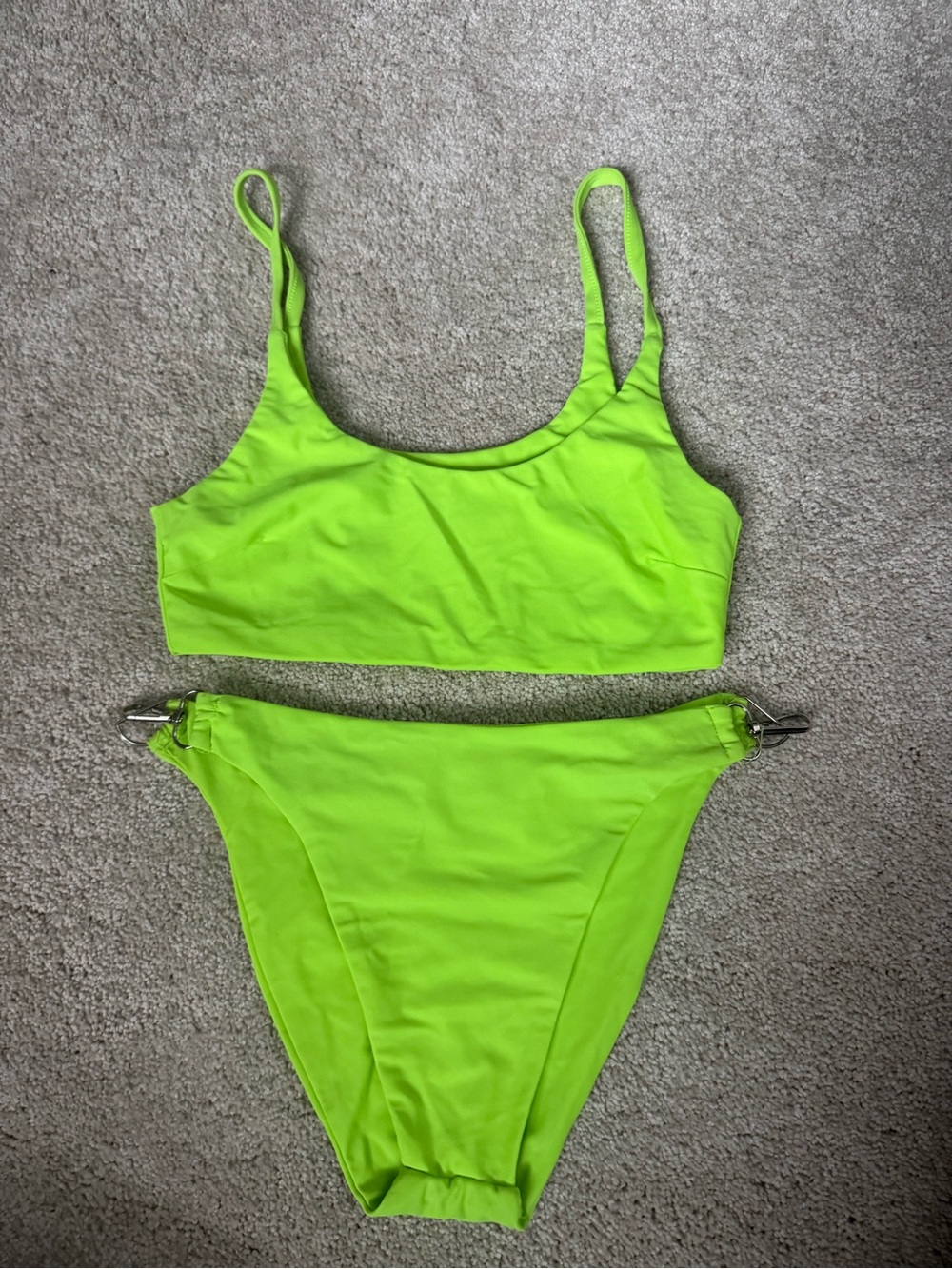 Polly Neon Lime Two-Piece Bikini Set - Women Swim
